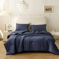 thumbnail image 2 of Twin/Twin XL Comforter Set for College Boys Girls Navy Blue, 1 Blue Comforter & 1 Pillowcase, Lightweight Kids Comforter Soft Dorm Bedding, 2 of 8
