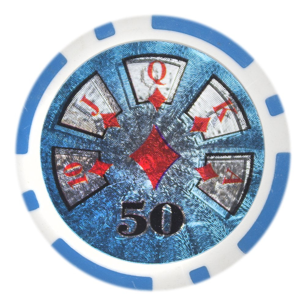 Brybelly Hi-Roller Poker Chip Heavyweight 14 Grammi – Composite Clay, Confezione 50 Pezzi, Taglio $10.000, Arancione