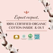 Hospital Postpartum Pads, 100% Certified Organic Cotton Inside and Out for Women, for First Days After Delivery, 12 Counts