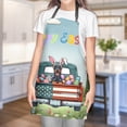 thumbnail image 4 of Happy Easter Doberman Pinscher American Flag Truck Bunny Ears Apron Doberman Dog Lover Gifts for Cooking Grilling Baking Painting Gardening - 03001, 4 of 5