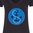 thumbnail image 4 of Inktastic Nautical Anchor Sailing Women's V-Neck T-Shirt, 4 of 5