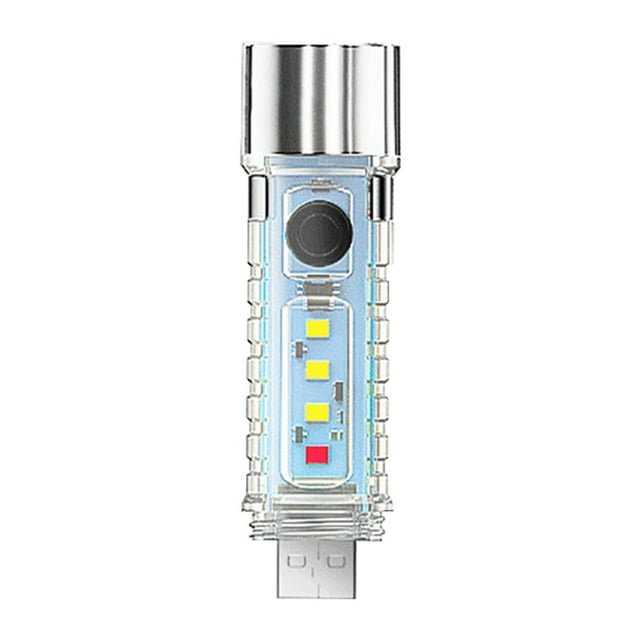 Ohufall Portable Small Flashlight Magnetic Suction Floodlight Side Light Keychain Multi Light Source ECD Charging with small flashlight led flashlights rechargeable flashlight