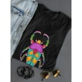 thumbnail image 3 of Illustration Of Colorful Beetle T-Shirt Women -Image by Shutterstock, Female XX-Large, 3 of 4