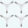 thumbnail image 1 of Juego de 4 correas ajustables para sujetar sábanas, color blanco, 1 of 5