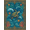 Blue Teal Gold, Pattern 10, variant on ODIKA Stained Mosaic Ocean Border Entryway Teal Beachy Nautical Turtle Refined Non-Slip Chair-Friendly for Home Office, Gaming Room, Under Desk