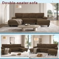 thumbnail image 4 of Leumius 104" U Shaped Sectional Sofa,Modern 4 Seat Oversized Sofa with Double Chaise for Living Room,Coffee, 4 of 14