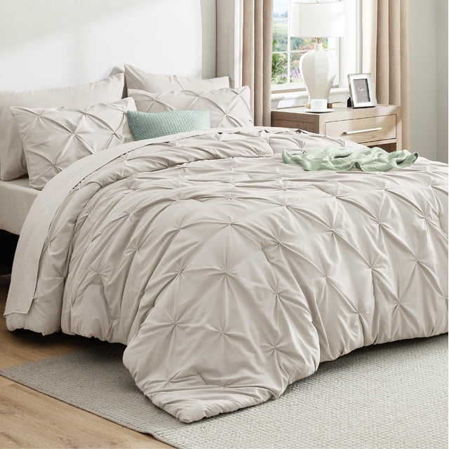 Juego de edredón Bedsure King de ropa de cama con sábanas, 7 piezas