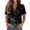 Gray, variant on Women Halloween Spider Web Pattern Short Sleeve Polo Tops Lapel Half Button Casual Fall Daily Holiday Shirts Gray 2XL