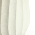 thumbnail image 6 of LuxenHome Off White MgO Round Modern Fluted Vase, 6 of 8