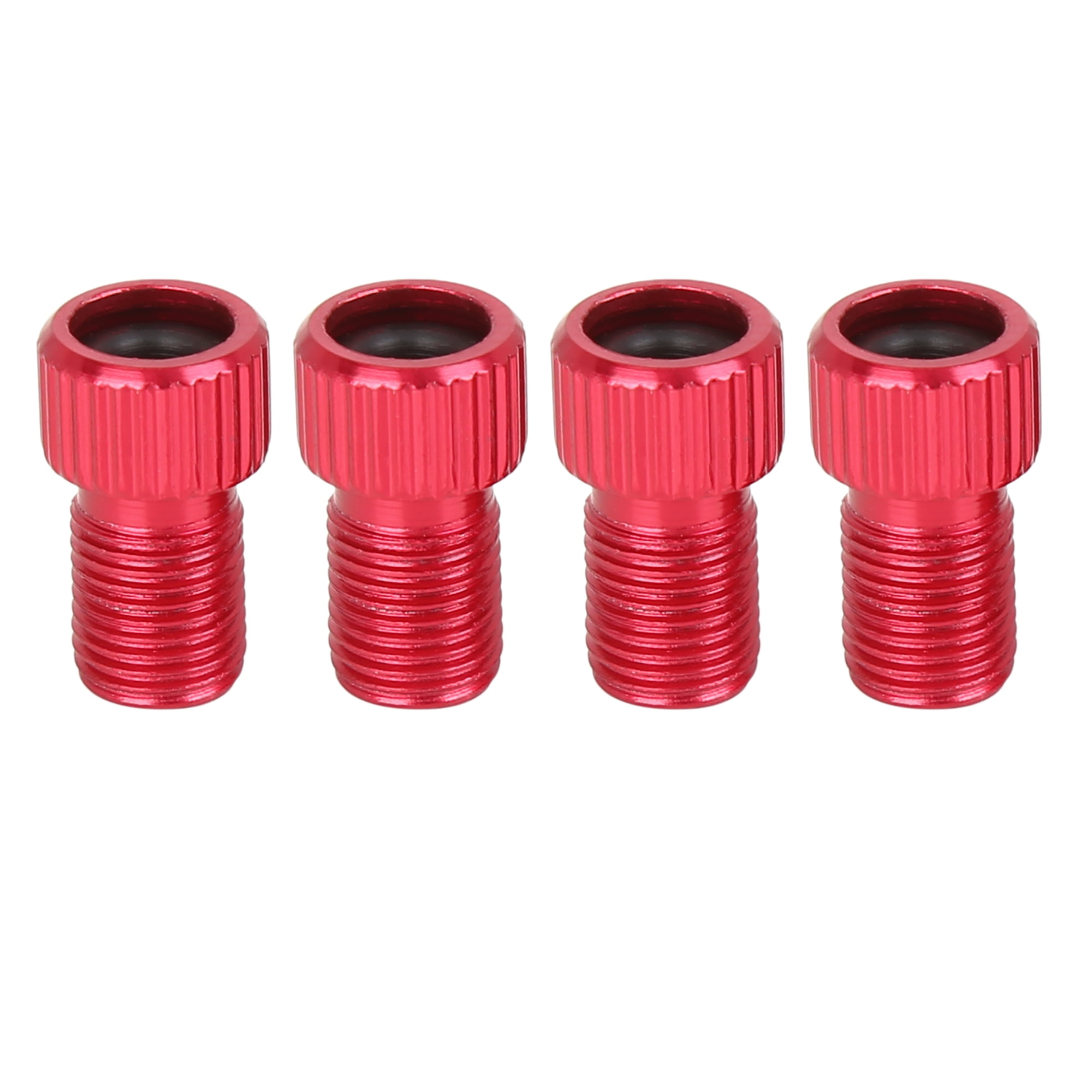 Red French to American Air Compressor Bicycle Bike Valve  Adapter 4pcs