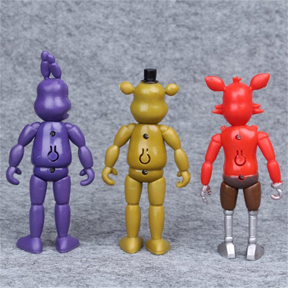 Inspired by FNAF Figures Set 5 pcs with the characters Golden Foxy / Chica  / Bonnie- FNAF Figures Sister Location(3.5-5)