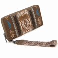 thumbnail image 7 of Wrangler Wristlet Western Wallet Boho Aztec Credit Card Holder for Women, Coffee, 7 of 7