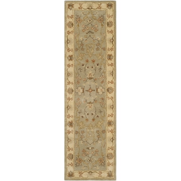 SAFAVIEH Antiquity Georgene Oriental Wool Runner Rug, Light Gray/Beige, 2'3" x 12'
