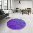 thumbnail image 4 of Ahgly Company Machine Washable Indoor Rectangle Transitional BlueViolet Purple Area Rugs, 4' x 6', 4 of 7