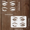 thumbnail image 2 of Eye Stencils for Painting 11.7x8.3 inch Large Beautiful Eyes Stencils Two Pairs of Eyes and Eyebrows Reusable Women Eye Pattern Drawing Stencil, 2 of 7