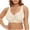 Beige, variant on Strapless Backless Bra Women Wirefree Lace Cup Front Button Thin Large Bra Underwear Tall Size Corset Bra, Style 7746, Black 42B