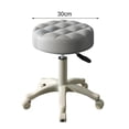 thumbnail image 4 of Tereitr Swivel Chair Point Stool with Wheels Rolling Stool Faux Leather Soft Cushion Height Adjustable 360-degree Swivel Backless Drafting for Office, Salan,Home (Grey), 4 of 5