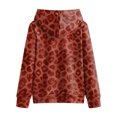 thumbnail image 4 of KPOPLK Girl's Graphic Hoodie for Kids Long Sleeve Sweatshirts Pullover Tops Brick Red,Size 3-4 Years, 4 of 5