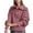Hot Pink, variant on Sweaters for Women V-Neck Ribbed Pullover Half-Zip Lapel Casual Polo Loose Long Sleeve Tops Warm Fall Winter Clothes
