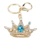 thumbnail image 2 of Llavero con forma de corona de diamantes de imitación, brillante, diseño exquisito, para coche, colgante, bolso, adorno, azul, 2 of 14