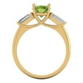 thumbnail image 4 of 2.5 ct Oval Cut Natural Peridot Three-Stone Engagement Ring for Women in 18K Yellow Gold, 4 of 5