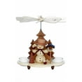 thumbnail image 2 of Alexander Taron 7.5" Brown and White Christian Ulbricht Snowman Pyramid Candle Holder Decoration, 2 of 2