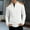 c01White, variant on LNWUY Long Sleeve Shrits for Men Stand Collar Corduroy Sweatshirt Casual Quater Button Pullover Fashion Color Blocked Sweatshirts Green L