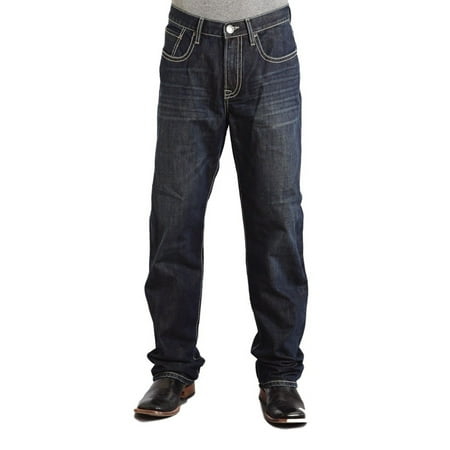 Stetson - Stetson Western Jeans Mens 1520 Fit Dark Wash 11-004-1520 ...