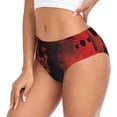 thumbnail image 2 of Fotbe Red And Black Abstract Skull Calzones Estampados para Mujer – Ropa Interior de Algodón, Cómoda, Suave y Elástica-Large, 2 of 6