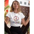 thumbnail image 2 of Peace And Sign T-Shirt Women -SPIdeals Designs, Female Small, 2 of 4