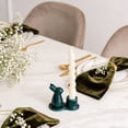 thumbnail image 4 of Ceramic Easter Bunny Candle Holder, 3.5'' Cute Rabbit Taper Candle Holders, Spring Easter Decorations for Home, Table Centerpieces Easter Rabbit Figurines Holders for Candle Sticks, Dark Green, 4 of 7