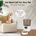 thumbnail image 4 of 4L Automatic Cat Feeder,WiFi Automatic Dog Feeder with APP Control for Remote Feeding with 10S Dining Voice Record, Dual Power Supply,Timed Cat Feeder Programmable 1-10 Meals Control, 4 of 7
