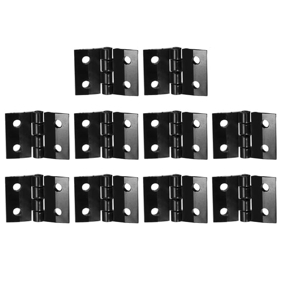 Uxcell 10Pack 25x34mm Acrylic Hinges Hardware Folding Hinge with Mounting Hole Black