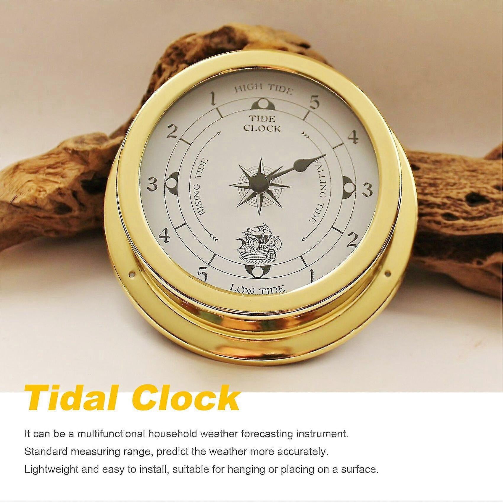 Tidal Clock, Tester Copper Shell Marine compatible with Weather Station, Wall Hanging Boat Using Tidal Clock, 1