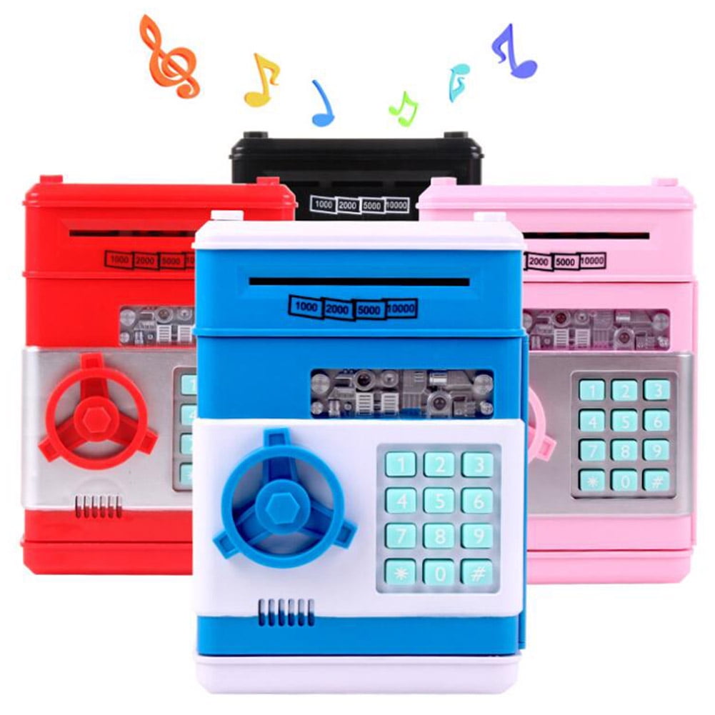 Electronic Piggy Bank ATM Password Money Coin Automatic Safe Saving Box For Kids 