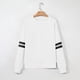 thumbnail image 5 of Cowsor Womens Varsity Striped Oversized Sweatshirt Crewneck Long Sleeve Casual Fashion Pullover Top Fall Outfits, 5 of 6