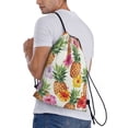 thumbnail image 3 of Kdxio Hawaiian Pineappl Print Drawstring Backpack Bag,Waterproof Draw String Back Sack, Gym Drawstring Bags Swim Bag For Unisex, 3 of 9
