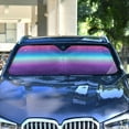 thumbnail image 4 of ALAZA Blue Gradient Pattern Windshield Sun Shade Car Foldable Visor Block UV Rays Protector 53"x23.5", 4 of 8