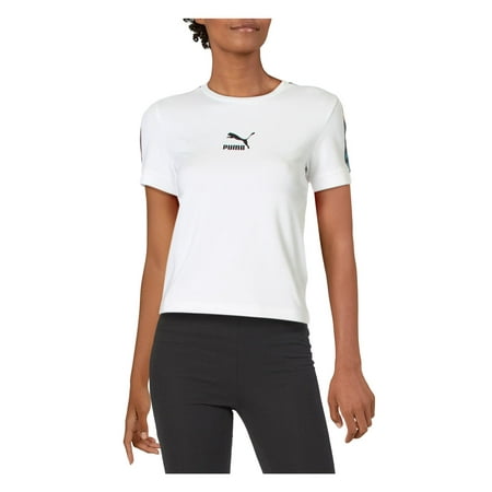 Puma Womens Fitness Workout Shirts & Tops White XS