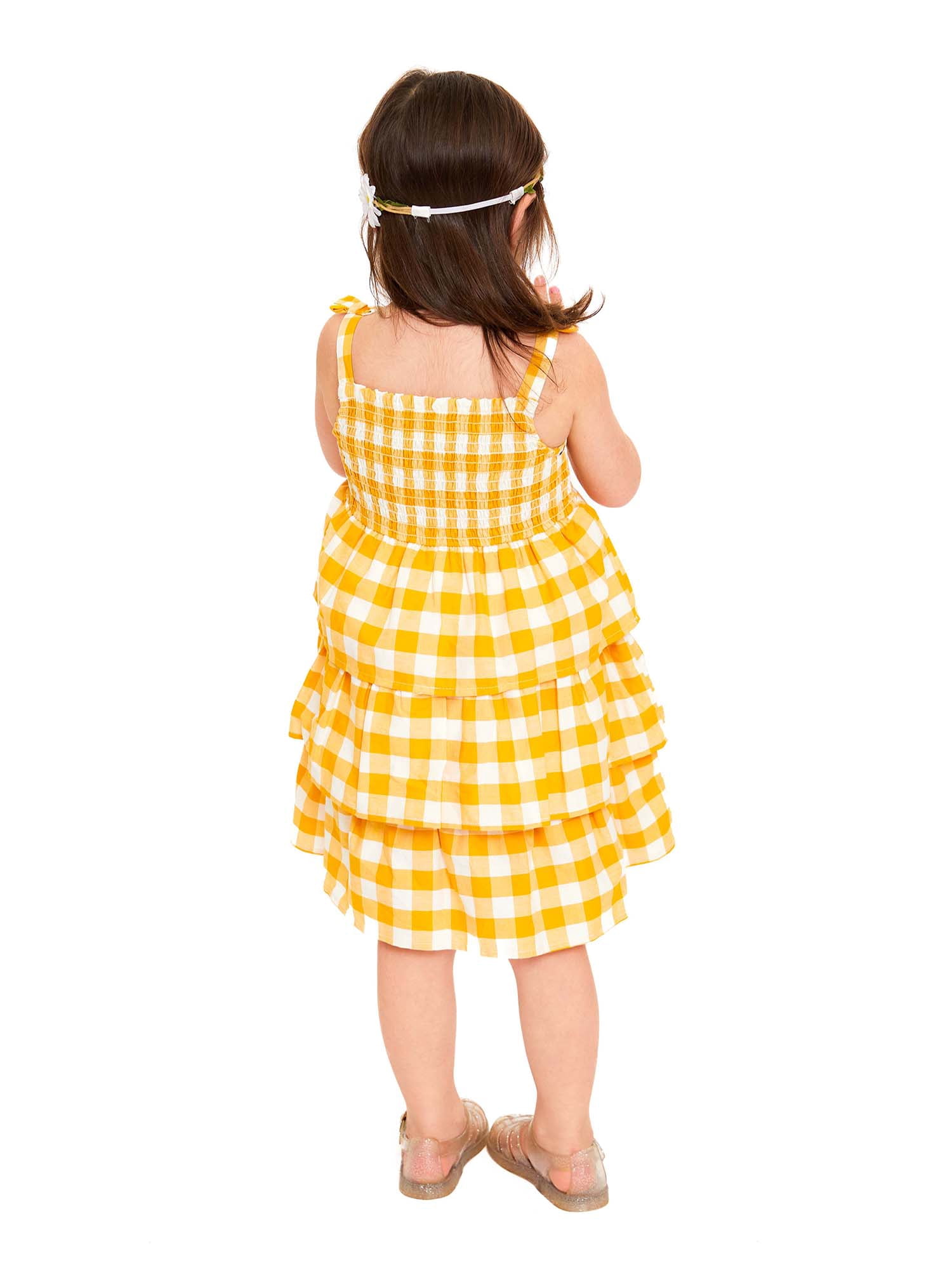 Wonder Nation Baby and Toddler Girls Sleeveless Smocked Dress, Sizes 12M-5T