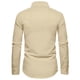 thumbnail image 3 of Men's Solid Color Striped Long Sleeve Shirt Men's Casual Fashion ShirtXL, 3 of 4