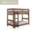 thumbnail image 3 of American Furniture Classics Pine Crafter Twin/Twin Bunk Bed in Mahogany, 3 of 7