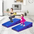 thumbnail image 3 of Patiojoy Folding Incline Gymnastics Mat Cheese Wedge Shape Tumbling Mat for Training & Exercising W/Handles Blue, 3 of 10