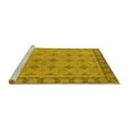 thumbnail image 2 of Ahgly Company Machine Washable Indoor Square Oriental Yellow Industrial Area Rugs, 7' Square, 2 of 4
