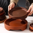 thumbnail image 4 of Planter Saucers Watering for Plants, Round Home Ceramic Flower Pot Drip Trays, 4 of 7