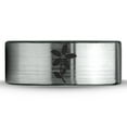 thumbnail image 2 of Tungsten Flower Bloom Blossom Plant Band Ring 8mm Men Women Comfort Fit Brushed Gray Flat Cut Black Polished, 2 of 4