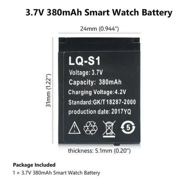 Bateria Para Smartwatch DZ09 q18 A1 GT08 V8 Cable USB Generica Bateria recargable Walmart en linea
