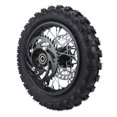 thumbnail image 1 of 10 Inch Tire Rim Assembly, 12mm Axle Hole Strong Traction Replacement Part Rear Wheel Rim Assembly Rubber Inner Tube  for 50-110ml Dirt Pit Bike, 1 of 7