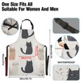 thumbnail image 3 of Yayeee Chief Kitchen Apron with Pockets for Cooking Water Resistant Unisex Adjustable Neck Strap, Cute Cartoon Cats, 3 of 7