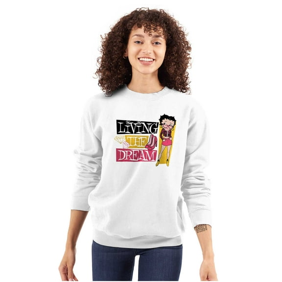 Betty Boop Living the Dream Cute Women Plus Size Sweatshirt Brisco Brands 5X